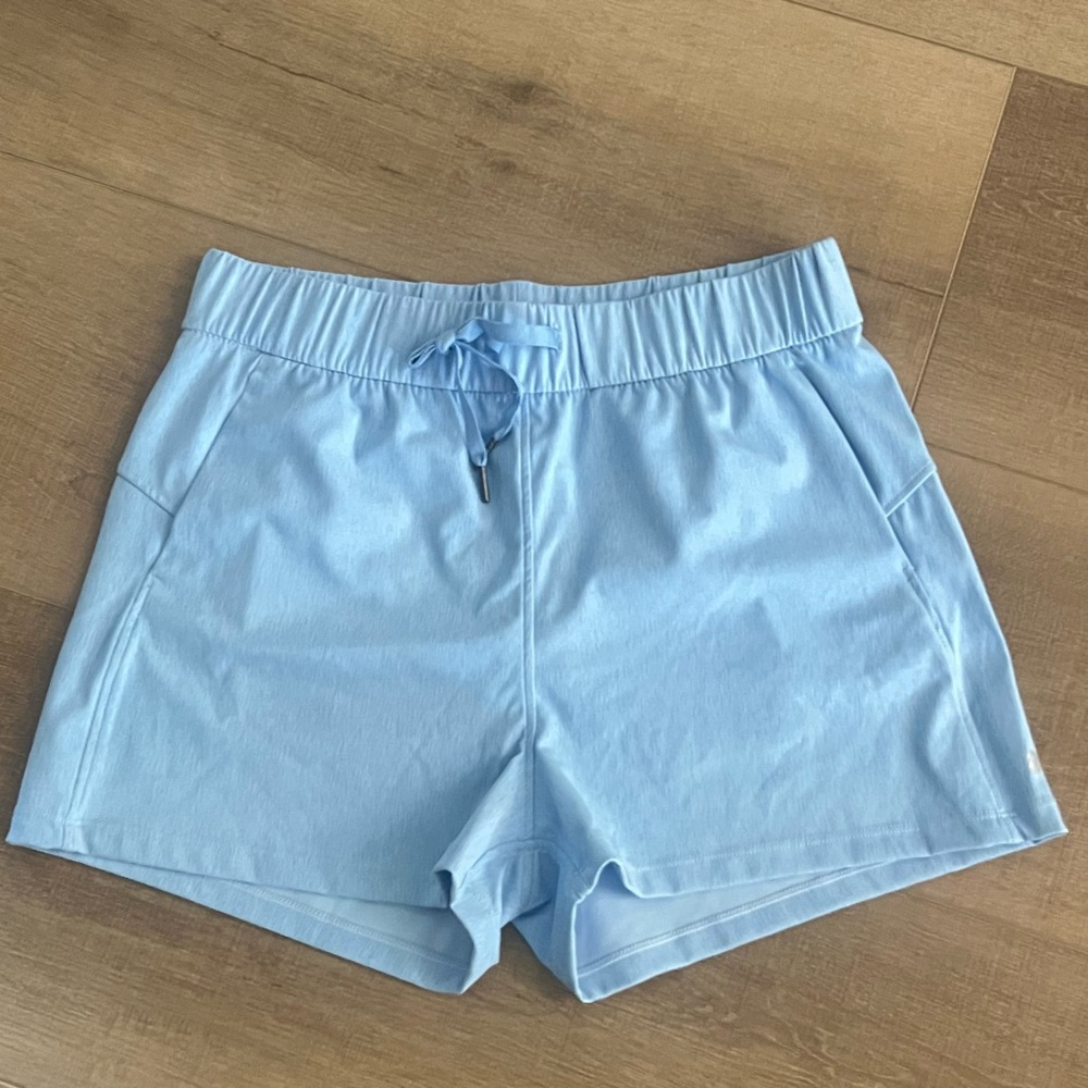 Willit Women‎ Size Small Light Blue Shorts Nylon Spandex ElasticWaist 2" Inseam